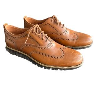 Cole Haan Men's Tan Leather Brogue Shoes 9.5 M